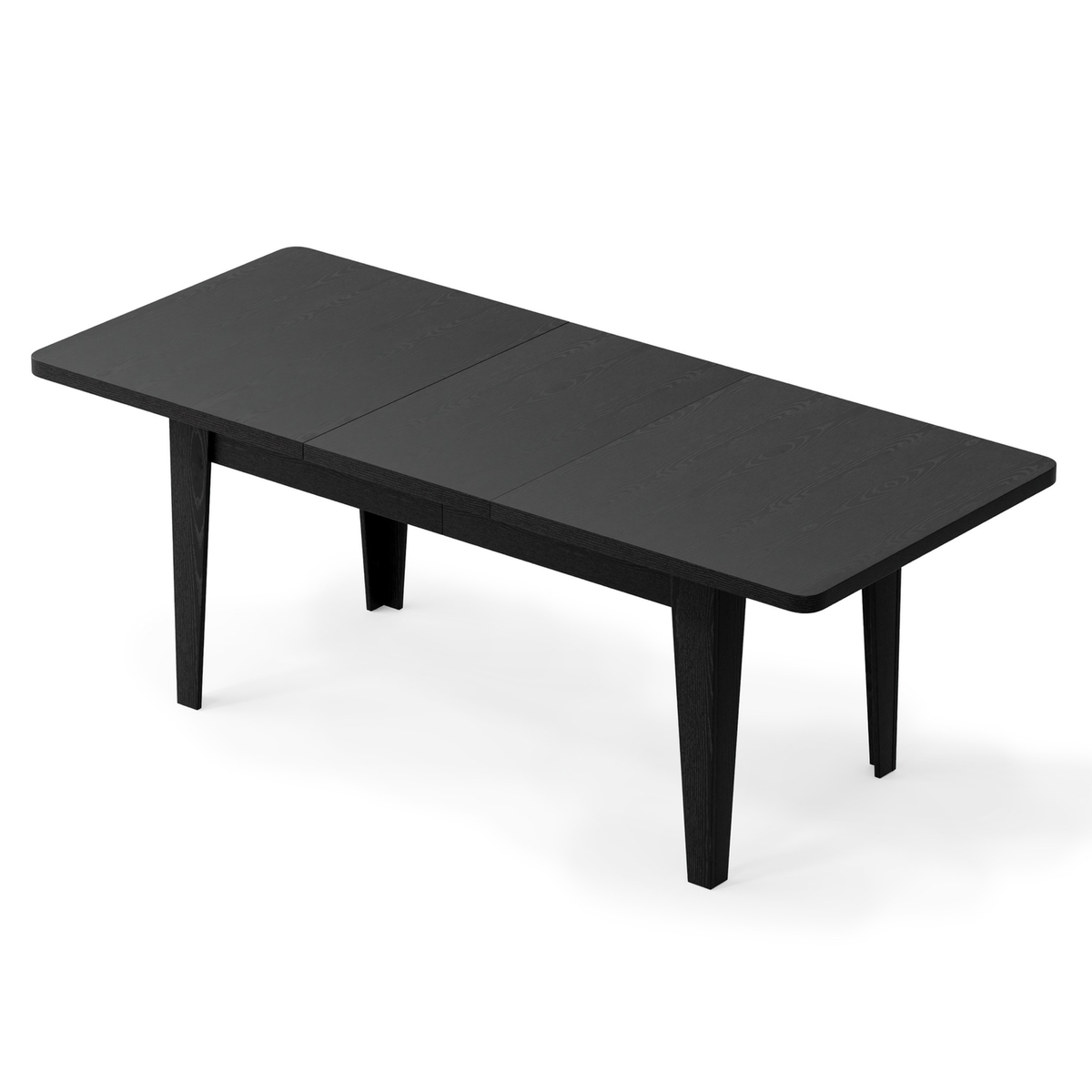 Deluxe Living 63"-83" Extendable Farmhouse Dining Table for 6-8 People, Expandable Kitchen Table with Sturdy Wooden Top & Legs for Dining Room, Black