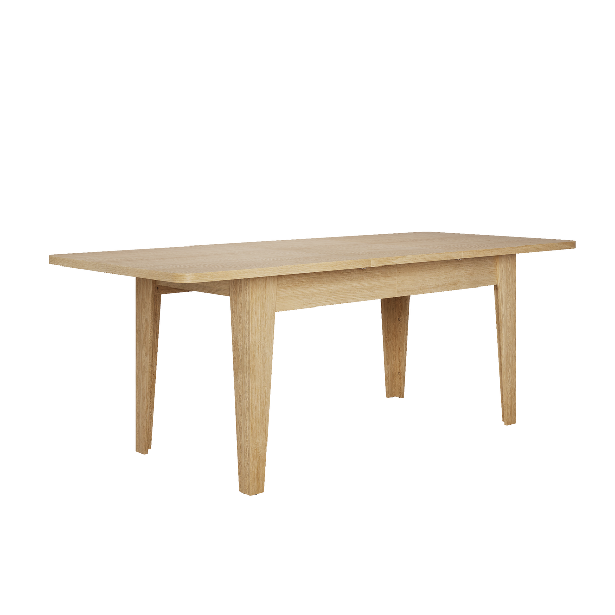 Deluxe Living 63"-83" Extendable Farmhouse Dining Table for 6-8 People, Expandable Kitchen Table with Sturdy Wooden Top & Legs for Dining Room, Oak